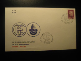 ISTANBUL 1988 IEC General Meeting Cancel Cover TURKEY - Lettres & Documents