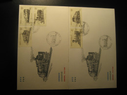 ANKARA 1988 Locomotive Railway Train FDC Cancel 2 Cover TURKEY - Lettres & Documents