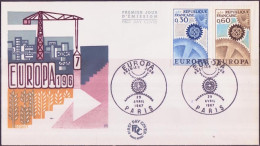 Europa CEPT 1967 France - Frankreich FDC5 Y&T N°1521 à 1522 - Michel N°1578 à 1579 - 1966