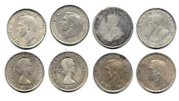 AUSTRALIE    3 Pence , Lot De  8   Différentes Années  Argent  TB - Unclassified