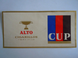 Etiquette De Boîte à Cigares Sigarenkist Etiket Sigaren Kist Alto Cigarillos CUP Very Mild 16 X 8 Cm - Etichette