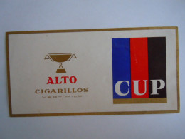 Etiquette De Boîte à Cigares Sigarenkist Etiket Sigaren Kist Alto Cigarillos CUP Very Mild 16 X 8 Cm - Etichette