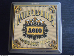 Wilde Cigarillos Agio Boîte En Metal Pour Cigares Blikken Doos Voor 50 Sigaren 11,5 X 11,5 X 4,5 Cm - Zigarrenkisten (leer)