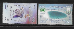 Egypt 2007 World Environment Butterfly Melting Ice MNH - Unused Stamps