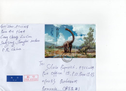 CHINA 2023: DINOSAURUS - PREHISTORIC FAUNA On Circulated Cover - Registered Shipping! - Gebruikt