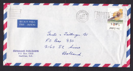 New Zealand: Airmail Cover To Netherlands, 1986, 1 Stamp, Guitar, Music Instrument (creases) - Lettres & Documents