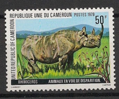 CAMEROUN - 1979 - N°Yv. 634 - Rhinocéros - Neuf Luxe ** / MNH / Postfrisch - Rhinocéros