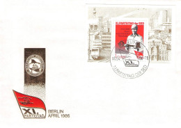 DDR - FDC 8.4.1986 XI PARTEITAG Mi Bl 83 / 2139 - Altri & Non Classificati