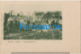 212912 PARAGUAY COSTUMES NATIVE INDIOS TOBAS CAMPAMENTO POSTAL POSTCARD - Paraguay