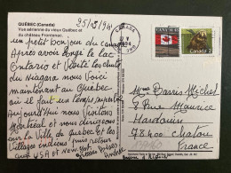 CP Pour La FRANCE TP LE PORC EPIC 2 + DRAPEAU 43 OBL.MEC.27 V 1994 CANADA - Lettres & Documents