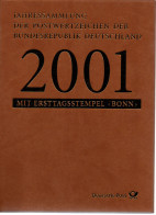 BRD Bund Jahressammlung 2001 - Gestempelt Mit Ersttagstempel - Im Schuber - Collezioni Annuali