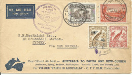 AUSTRALIA  , CARTA  CIRCULADA  PRIMER VUELO  AUSTRALIA/PAPUA NUEVA GUINEA  EL 23/7/34 - Lettres & Documents