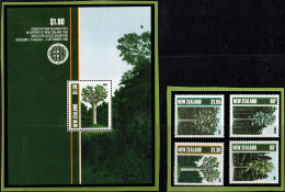 New Zealand 1989 Trees Set Of 4 + Minisheet MNH - Unused Stamps