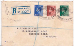 Great Britan.  1 FDC Rec. Cover 1.sep 1936 - Brieven En Documenten