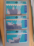 NETHERLANDS 3CARDS L&G/ R8 1/3 4 Units TELE ART 1,2,3 / ZWAAN/SWAN /BIRDS / MINT CARDS   ** 15127** - Privé