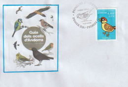 ANDORRA/  Le Moineau .  FDC - (the Sparrow), Ocells D'Andorra - Brieven En Documenten