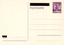 LUXEMBOURG GERMAN OCCUPATION 1940 POSTCARD P 6 (*) - 1940-1944 German Occupation