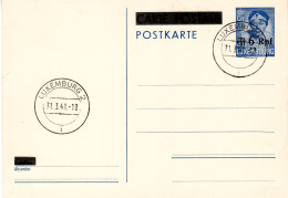 LUXEMBOURG GERMAN OCCUPATION 1940 POSTCARD P 7 WITH POSTMARK - 1940-1944 Deutsche Besatzung