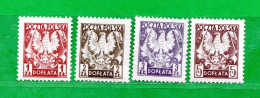 (N) POLONIA ** - SEGNATASSE - TAXE - 1980 -  Yv. 146 à 149 .  MNH** Come Scansione - Impuestos