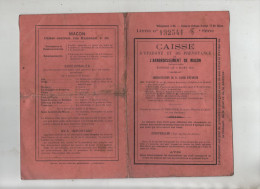 Caisse D'Epargne Et De Prévoyance Arrondissement De Macon Gaillard Claude Joseph 1934 à 1936 - Non Classés