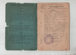 Livret De Famille Mariage Boujol Louis Et Deleuze Dordron Marie Anais Sétif 1897 - Unclassified