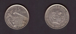 SPAIN   25 PESETAS 1957 (75) (KM # 787) #7486 - 25 Pesetas