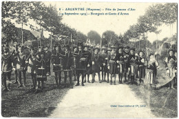 ARGENTRE - Fête De Jeanne D'Arc (19 Septembre 1909) - Bourgeois Et Gents D'Armes - Argentre