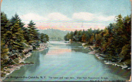 New York Olive Bridge In The Catskills The Basin Dam View From Suspension Bridge - Catskills