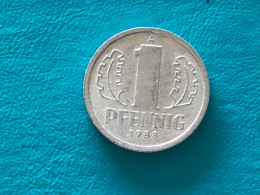 Münze Münzen Umlaufmünze Deutschland DDR 1 Pfennig 1988 - 1 Pfennig
