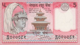 (B0150) NEPAL, 1987- (ND). 5 Rupees. P-30a. UNC - Népal