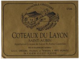 Etiquette De Vin Pays De Loire  COTEAUX DU LAYON Saint Aubin - G.A.E.C. Grégoire La Terrandière 49 Valanjou - White Wines