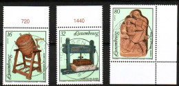 Luxembourg, Luxemburg, 1995,  Y&T 1327 - 1329,  MI 1377 - 1379, MUSEEN, MUSEES, GESTEMPELT,  Oblitéré - Oblitérés
