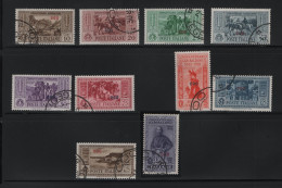 GREECE 1932 DODECANESE GARIBALDI ISSUE PATMO OVERPRINT COMPLETE SET USD STAMPS   HELLAS No 108XI - 117XI AND VALUE EURO - Dodécanèse