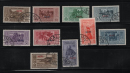 GREECE 1932 DODECANESE GARIBALDI ISSUE CALINO OVERPRINT COMPLETE SET USED STAMPS   HELLAS No 108III - 117III AND VALUE - Dodécanèse