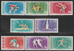 HONGRIE - Poste Aérienne N°301/8 ** (1968) Jeux Olympiques De Mexico - Neufs