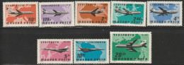 HONGRIE - Poste Aérienne N°392/9 ** (1977) Avions Commerciaux - Neufs