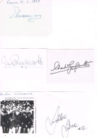JEUX OLYMPIQUES - 4 AUTOGRAPHES DE MEDAILLES OLYMPIQUES - CONCURRENTS D'ITALIE  - - Autographes