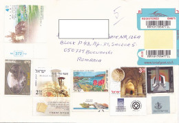 LANDSCAPES, ARCHITECTURE, UNESCO HERITAGE, STAMPS ON REGISTERED COVER, 2022, ISRAEL - Covers & Documents