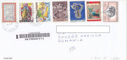 POPES, SAN PIETRO SQUARE AND BASILICA, FINE STAMPS ON REGISTERED COVER, 2007, VATICAN - Lettres & Documents