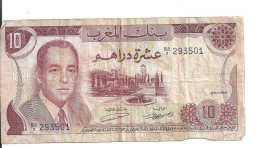 MAROC 10 DIRHAMS 1970 VG+ P 57 A - Marokko