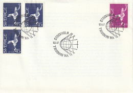 ZSueFdc-D012 - SUEDE  1967  --  La  Superbe  ENVELOPPE  FDC  'PREMIER  JOUR'  Du  12-01-1967  --  SPORT  :  Handball - Handball