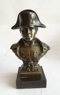 BUSTE STATUE NAPOLEON BONAPARTE En Régule Doré Signé RUFFONY 17 Cm - Métal