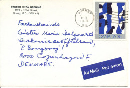 Canada Cover Sent To Denmark 8-10-1983 ?? Single Franked - Brieven En Documenten