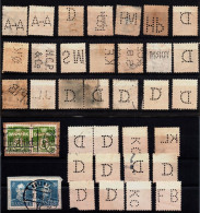 Denmark Nice Lot Of Perfin Stamps Very Old Interesting - Used Stamps