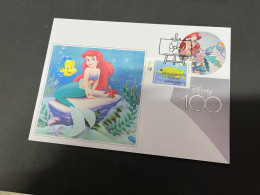 5-9-2023 (4 T 17) Australia - 2023 - The Little Mermaid -  Issued 29-8-2023 (for Centenary Of Disney) - Lettres & Documents