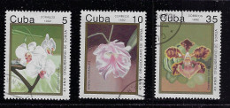 CUBA 1992 SCOTT 3324,3325,3326 CANCELLED - Usati