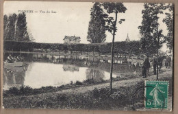 CPA 91 - VIGNEUX - Vue Du Lac - TB PLAN ANIMATION Dont Concours De Pêche - Pêcheur - Vigneux Sur Seine