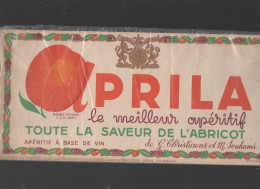 Carton Publicitaire APRILA "le Meilleur Apéritif Toute La Saveur De L'abricot " (M5831) - Plaques En Carton