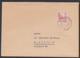 Eisenach 16.1.61, 20 Pf. Berlin Stalinallee Ganzsachenausschnitt Aus Faltbrief DDR F1, Auslands-Brief München - Covers - Used