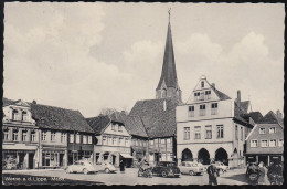 D-59368 Werne - Marktplatz Mit Kirche - Cars - VW Käfer - Mercedes 170 - Nice Stamp "Fisch" - Werne